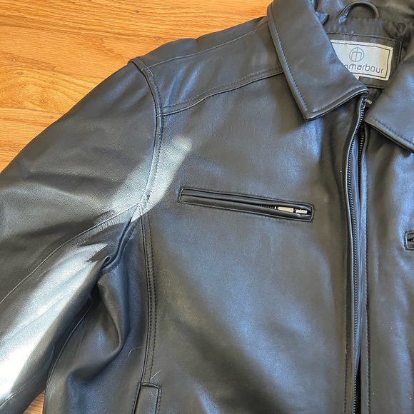Boston Harbour leather jacket new without tags - Picture 3 of 4